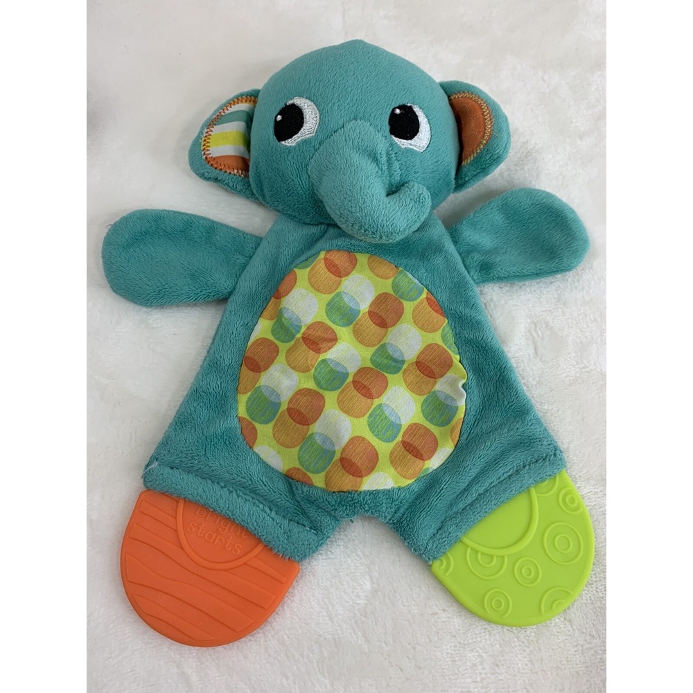 Bright‎ Starts Elephant Security Blanket Lovey Teether, Crinkle Noise
